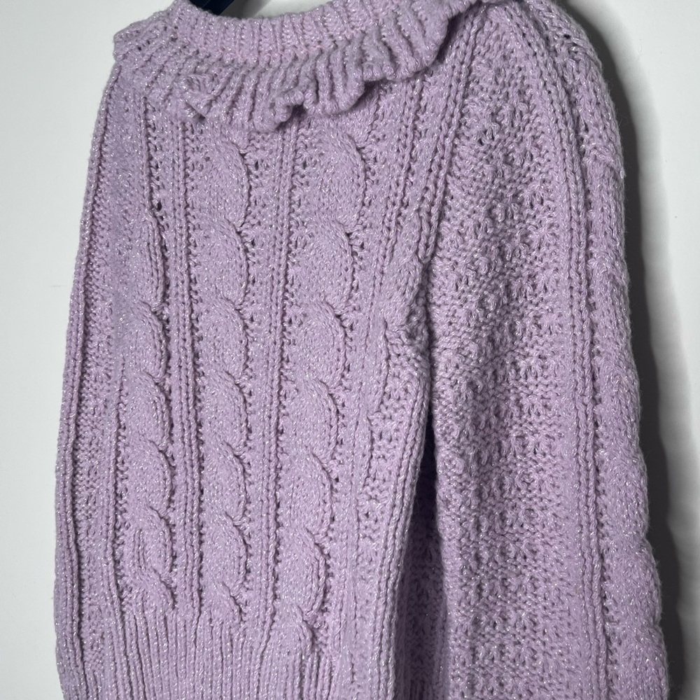 LoveShackFancy Christina Sweater in Thistle XS - Picture 5 of 7